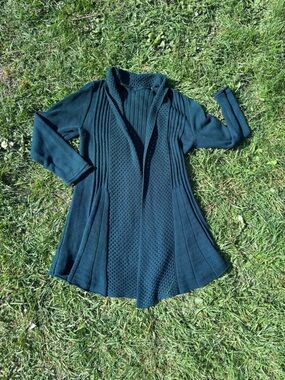 Emerald/ teal waterfall cardigan